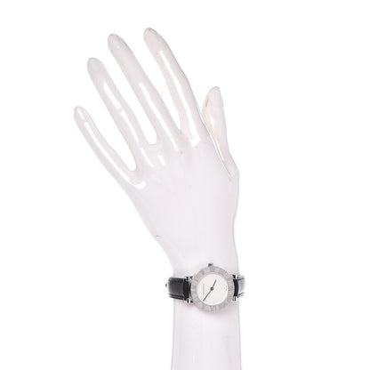 Tiffany Sterling Silver Calfskin 29mm Atlas Quartz Watch Black 2 of 10