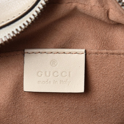 Gucci Calfskin Matelasse Mini GG Marmont Chain Shoulder Bag White 6 of 9