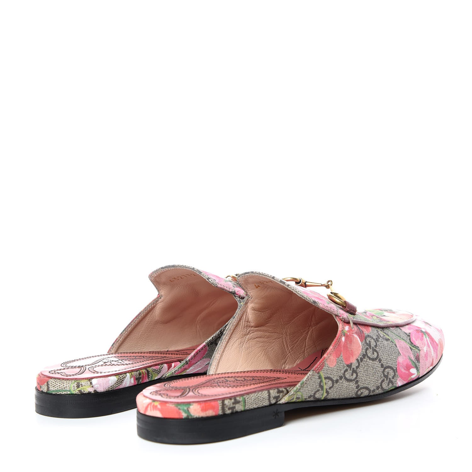 Gucci GG Supreme Monogram Blooms Womens Princetown Slippers 36 Beige Multicolor Dry Rose 4 of 13