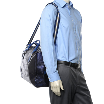 Gucci Imprime Monogram Large Duffle Bag Blue 2 of 11
