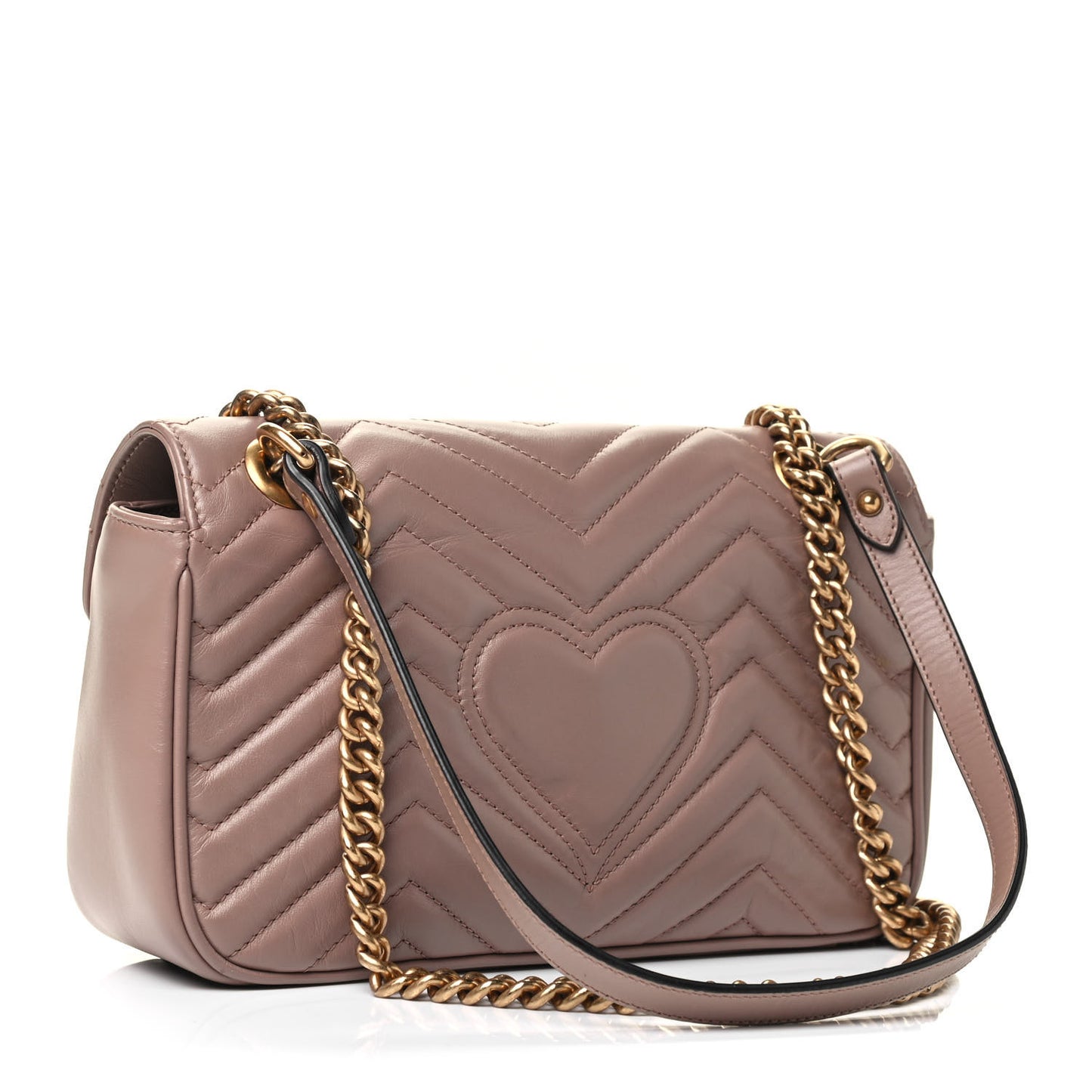 Calfskin Matelasse Small GG Marmont Shoulder Bag Porcelain Rose