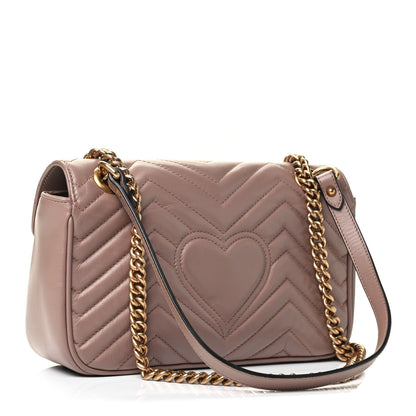 Gucci Calfskin Matelasse Small GG Marmont Shoulder Bag Porcelain Rose 2 of 6