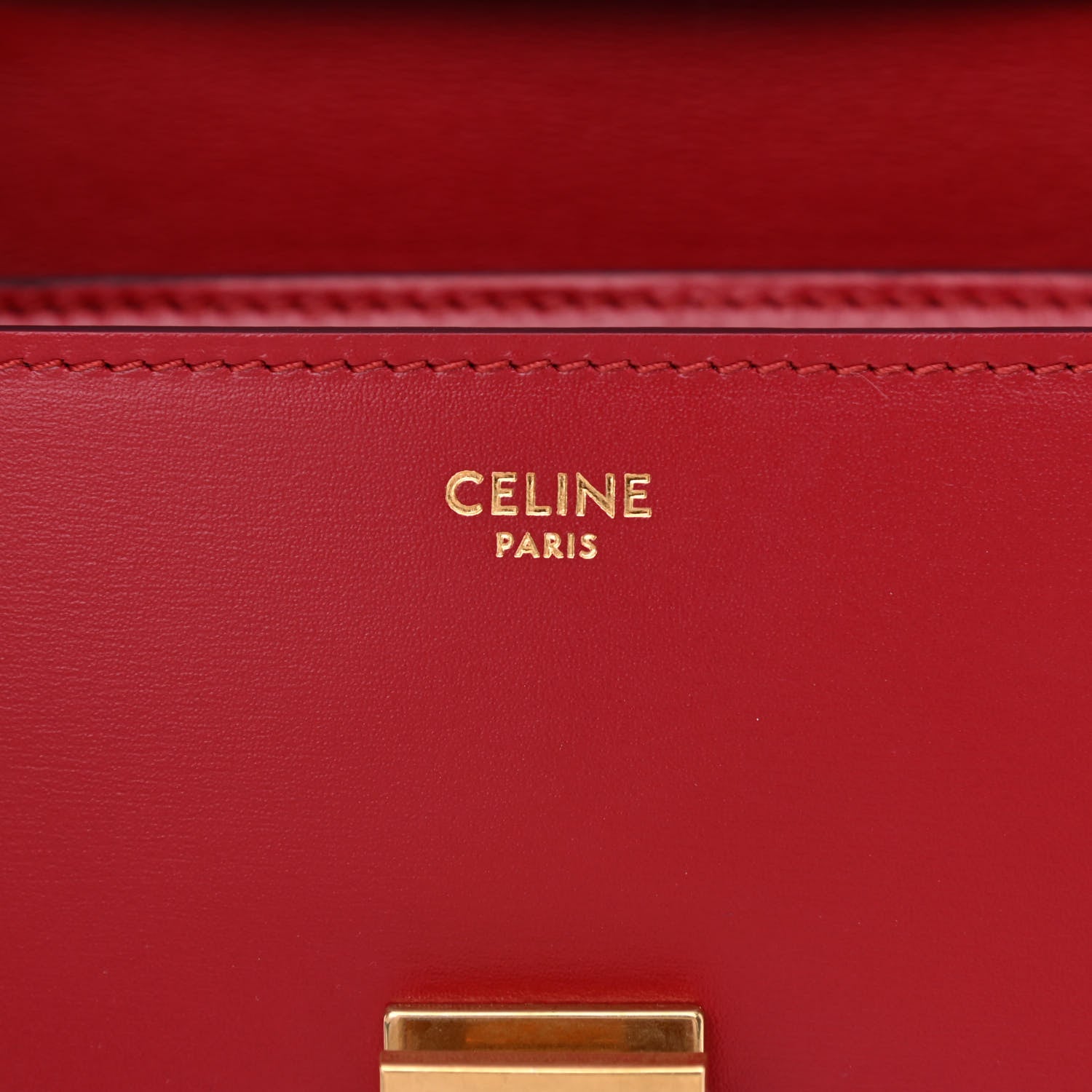 Celine Box Calfskin Teen Classic Box Flap Bag Red 6 of 12