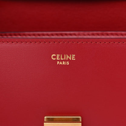 Celine Box Calfskin Teen Classic Box Flap Bag Red 6 of 12