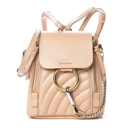 Chloe Calfskin Quilted Mini Faye Backpack Pearl Beige 1 of 12
