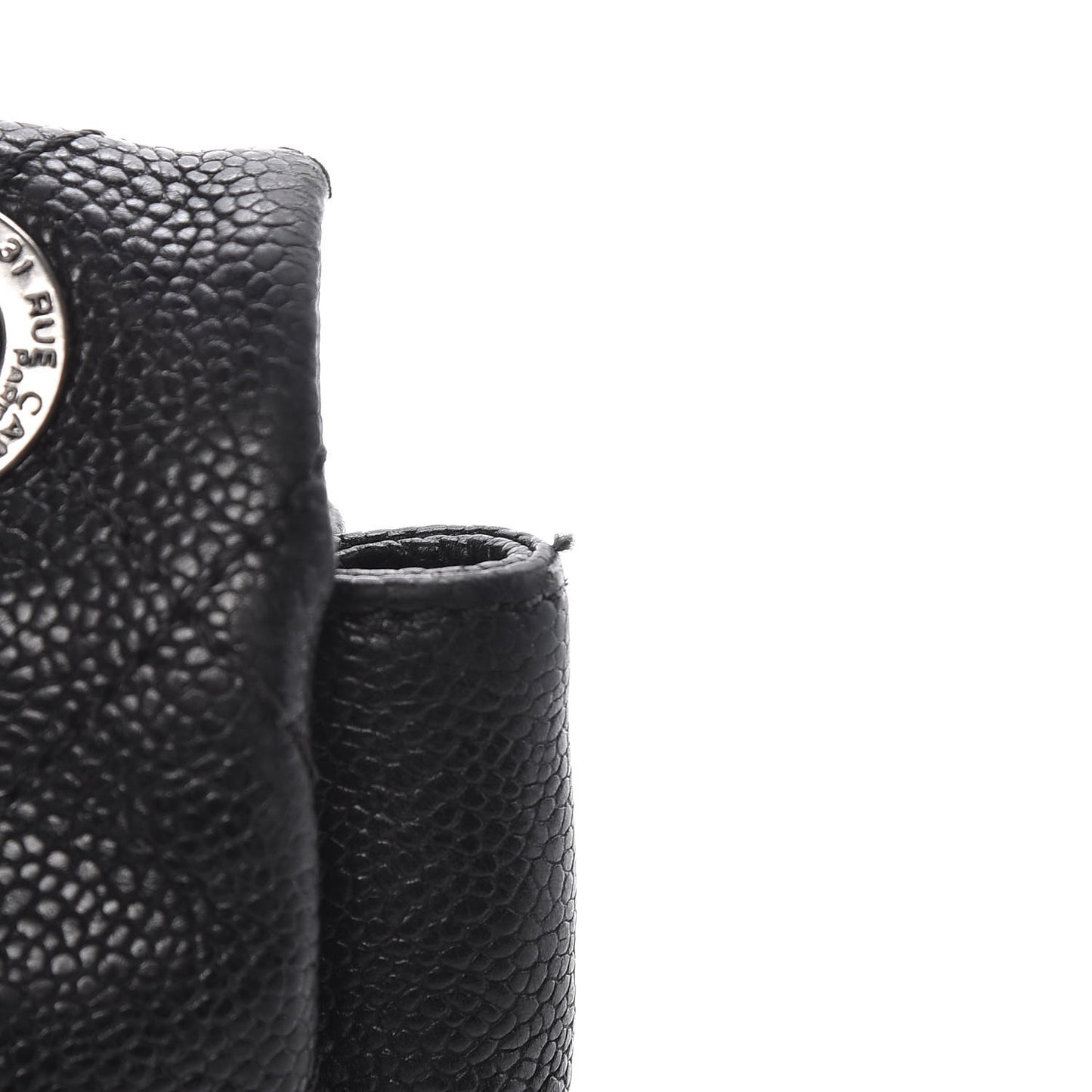 Caviar Quilted Medium Simply CC Flap Black