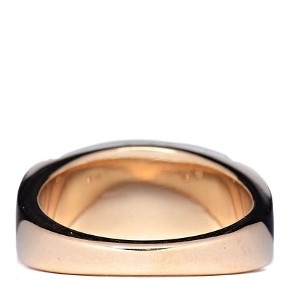 Bulgari 18K Yellow Gold White Ceramic Tronchetto Ring 52 6 4 of 6