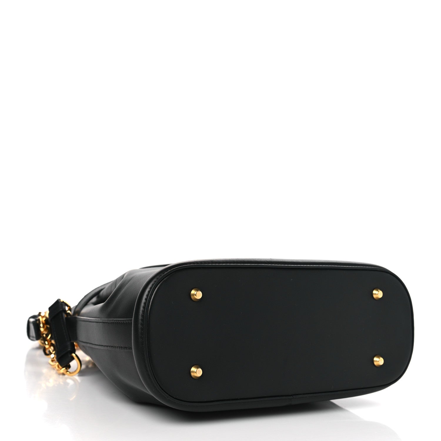 Christian Dior Calfskin CD Embossed Medium C'est Chain Bucket Bag Black 4 of 9