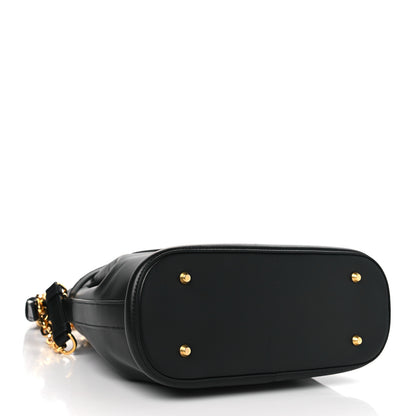 Christian Dior Calfskin CD Embossed Medium C'est Chain Bucket Bag Black 4 of 9