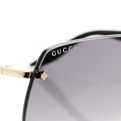 Gucci Metal Diapason Rimless Geometric Sunglasses GG1562S Black 7 of 8