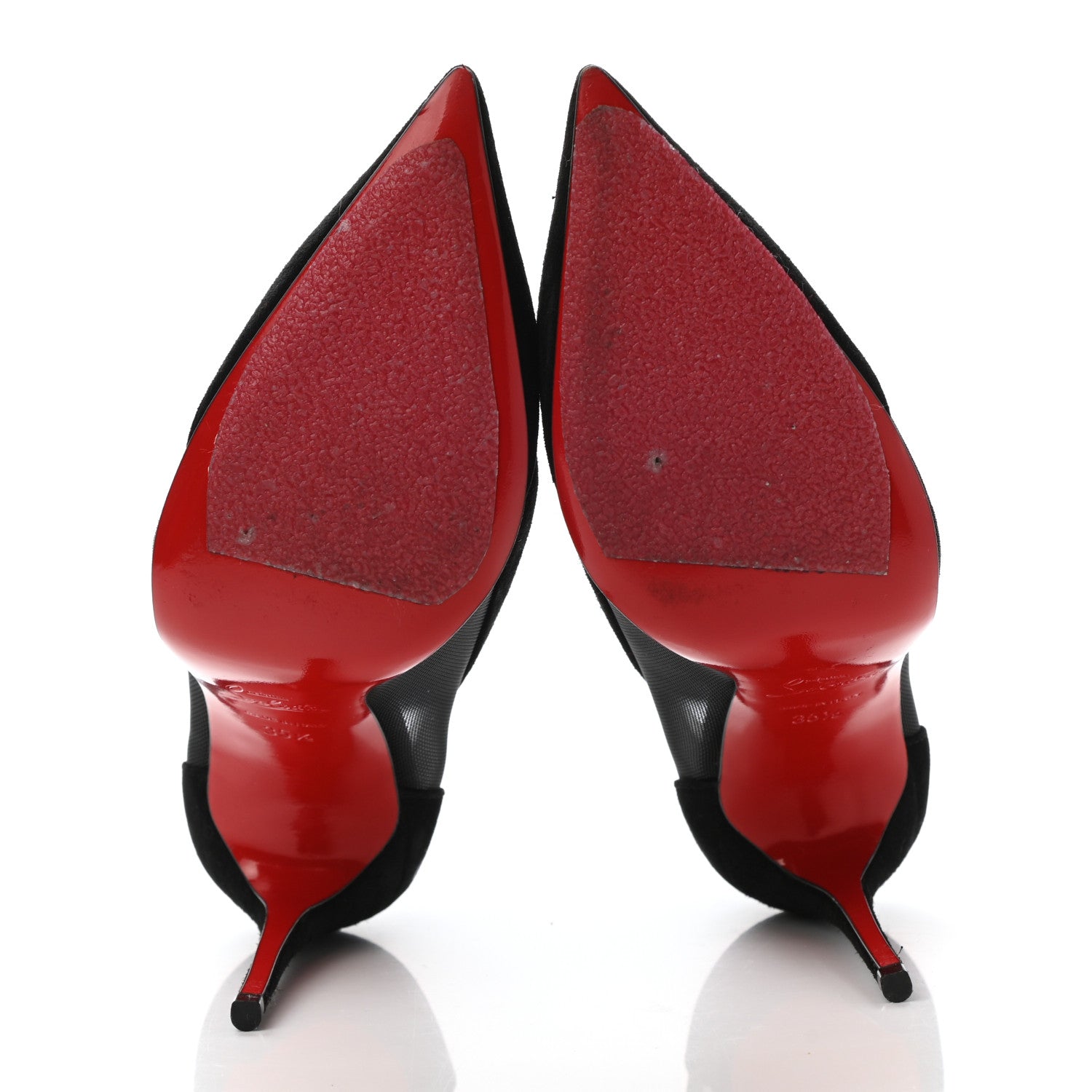 Christian Louboutin Veau Velours Rete Galativi 100 Pumps 35 Black 6 of 7