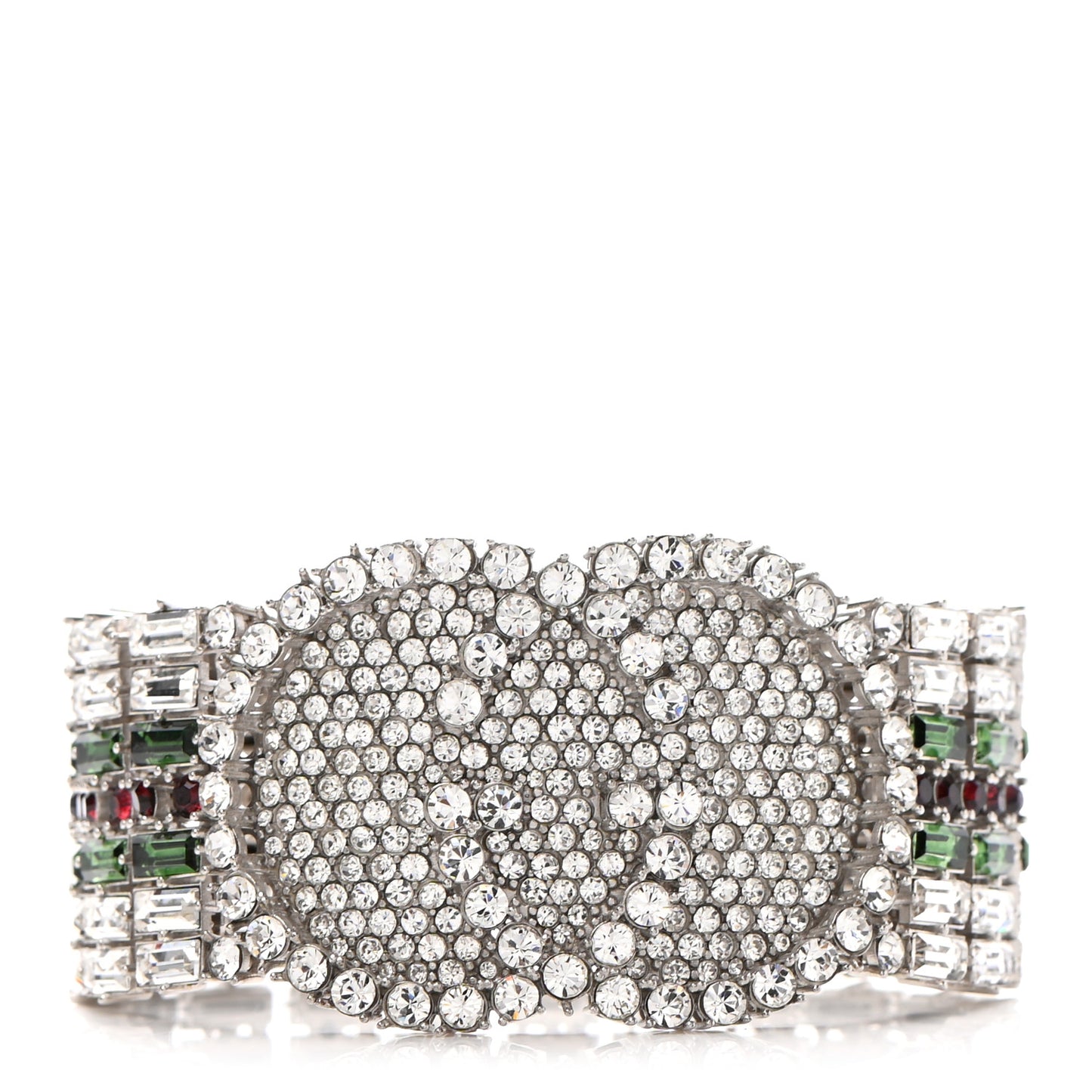 Crystals Double G Web Tennis Bracelet L Multicolor