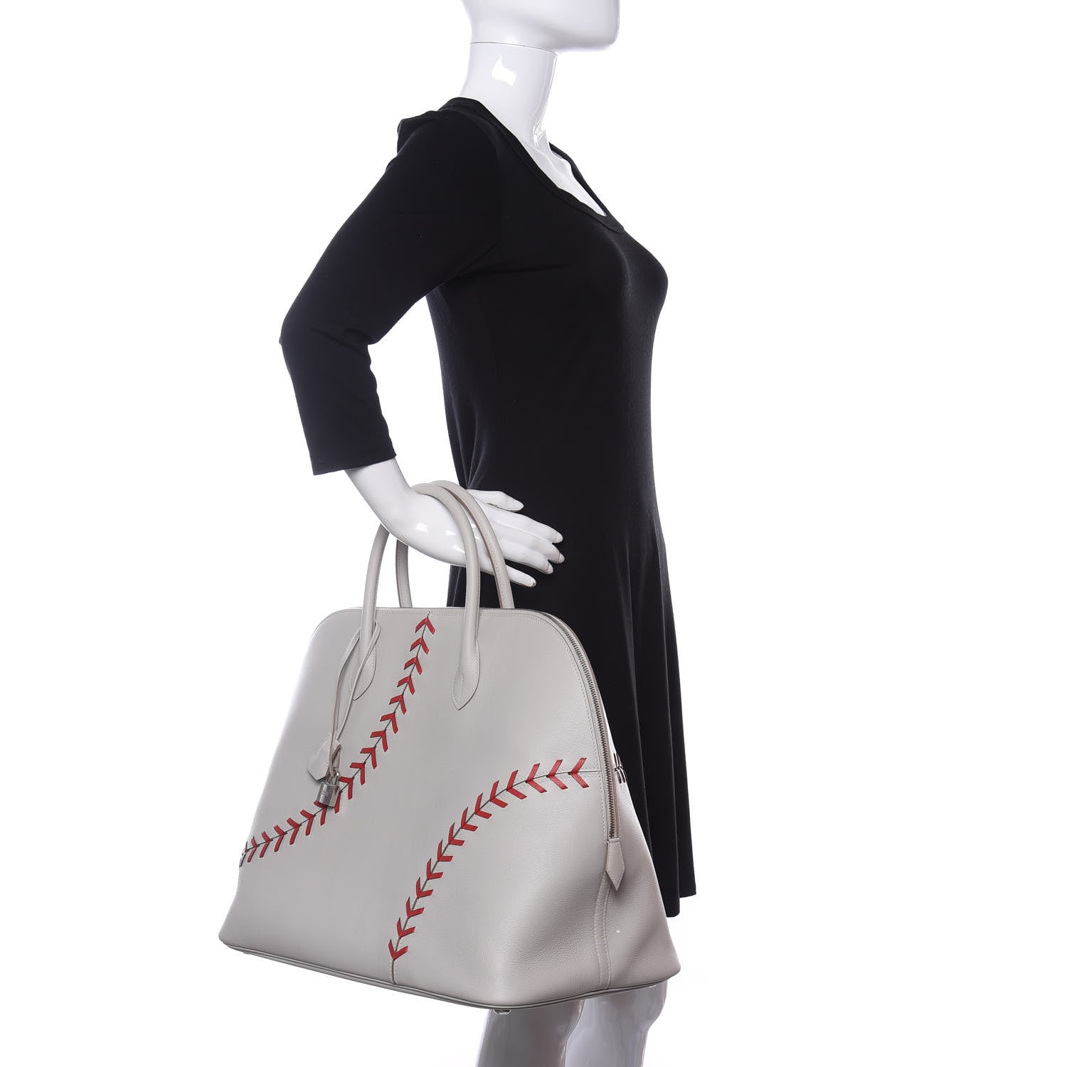 Hermes Evercolor 1923 Bolide 45 Baseball Bag Gris Perle 2 of 11