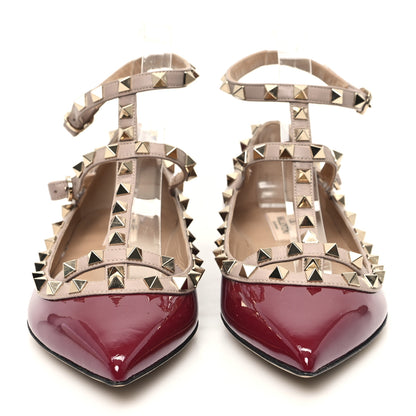 Valentino Garavani Patent Nappa Rockstud Cage Ballerina Flats 40 3 of 9