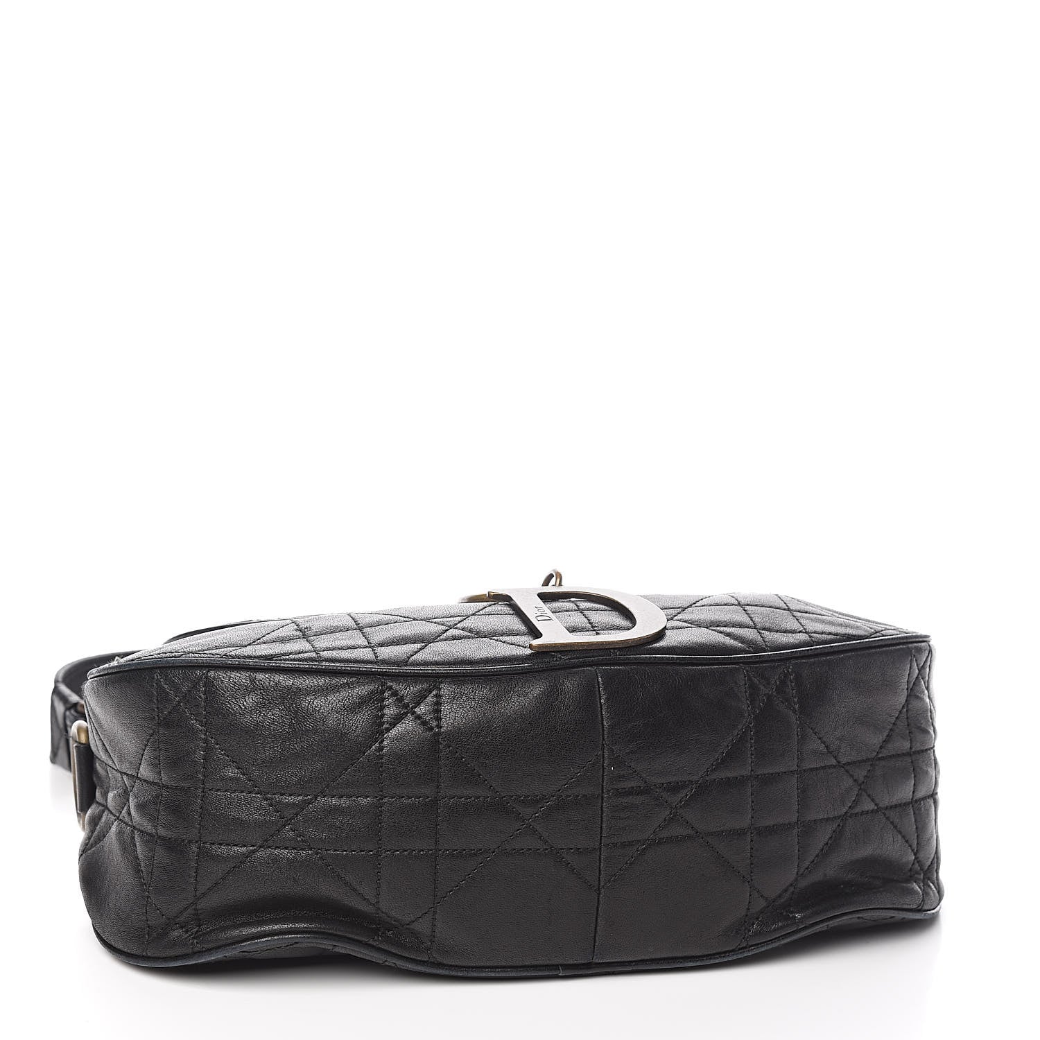 Christian Dior Lambskin Cannage Flap Bag Black 4 of 12