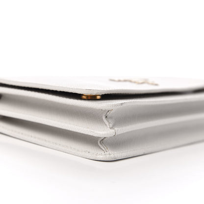 Prada Saffiano Lux Chain Wallet White 8 of 11