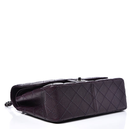 Chanel Caviar Quilted Jumbo Double Flap Dark Purple 3 of 11