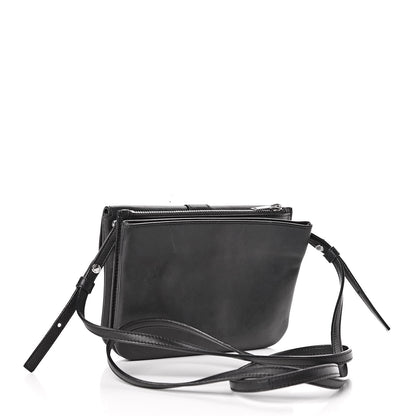 Saint Laurent Calfskin Monogram Tri Pocket Crossbody Bag Black 3 of 13