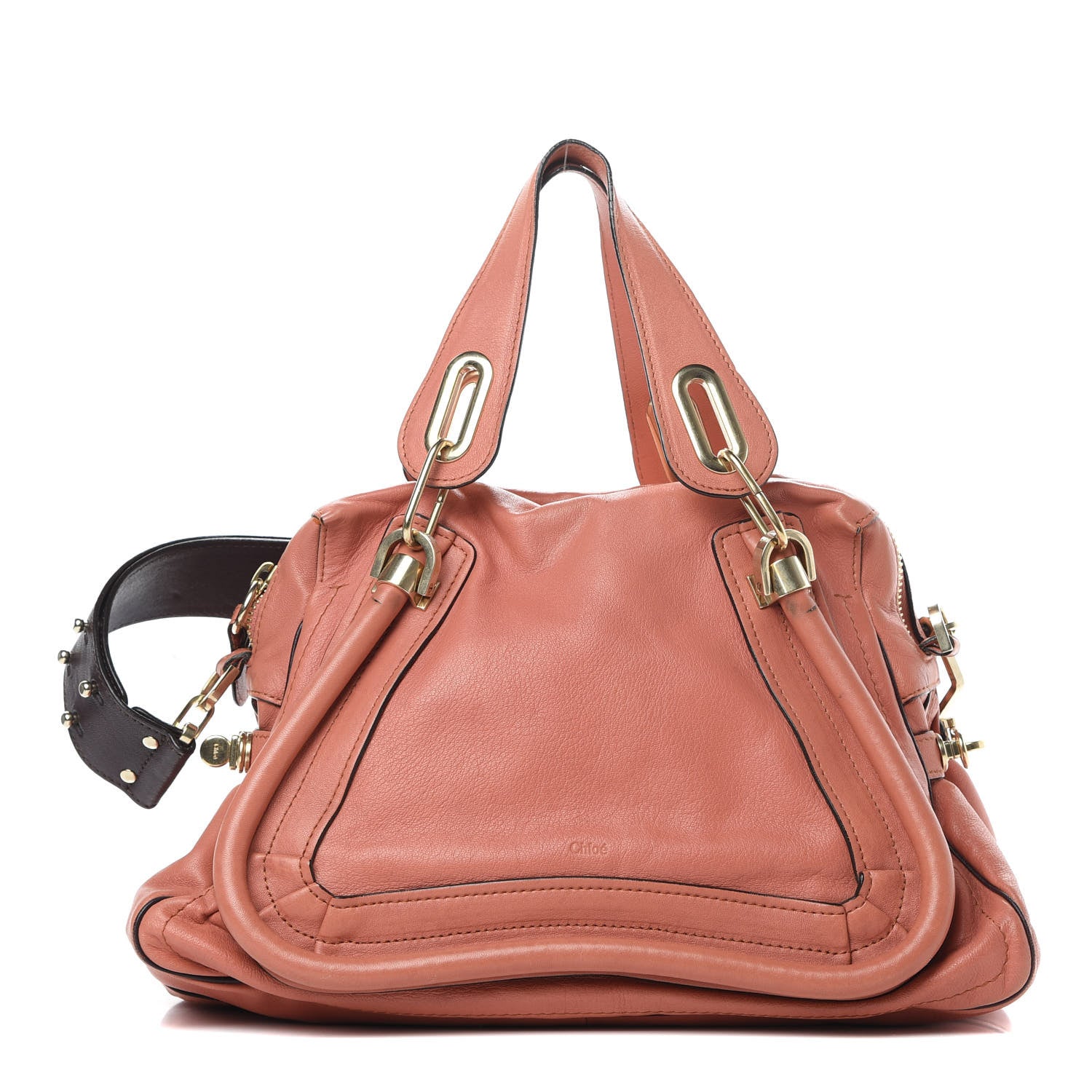 Chloe Calfskin Medium Military Paraty Peach Pink 1 of 17