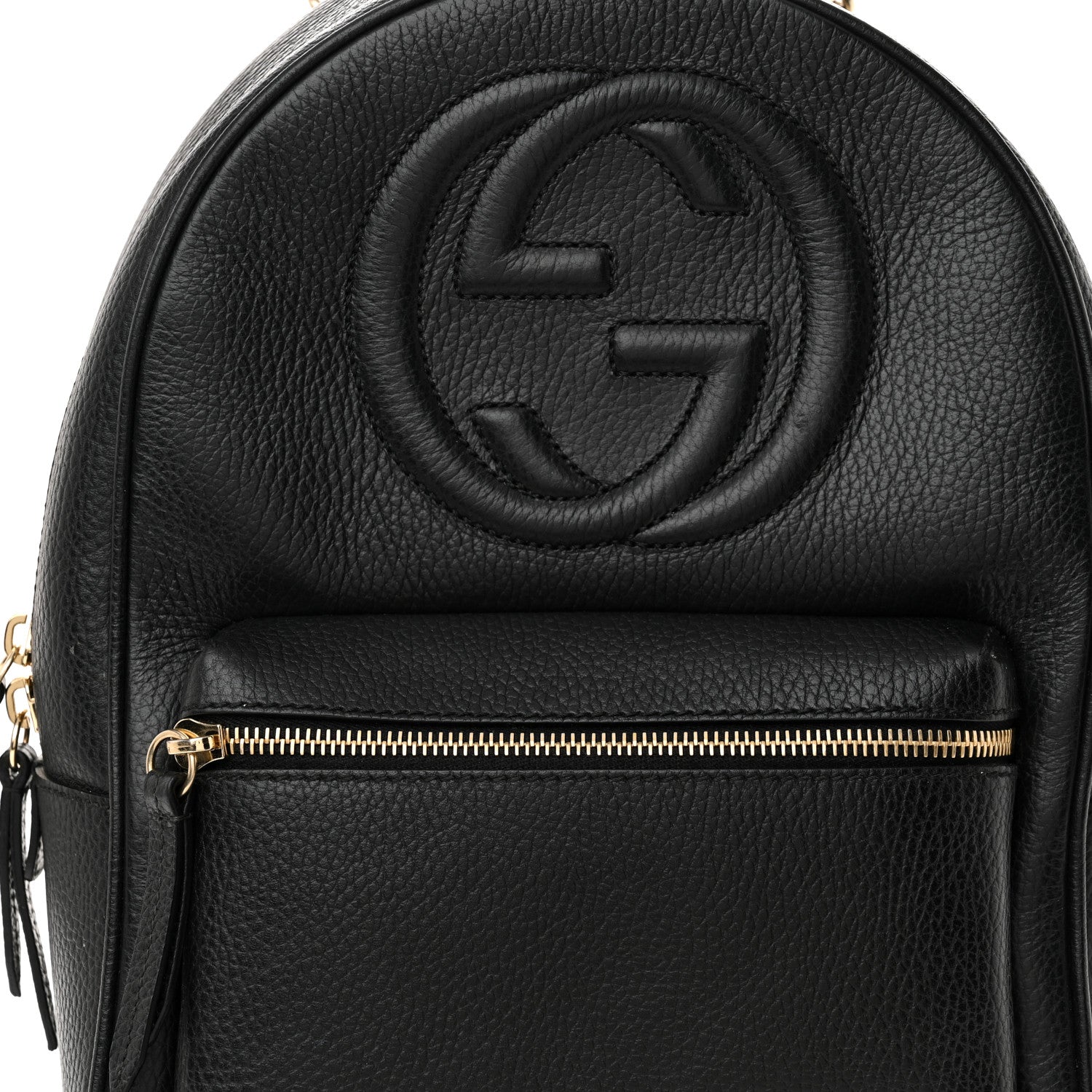 Gucci Pebbled Calfskin Soho Chain Backpack Black 8 of 14