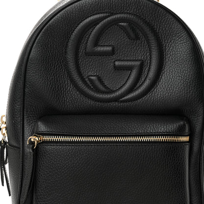 Gucci Pebbled Calfskin Soho Chain Backpack Black 8 of 14