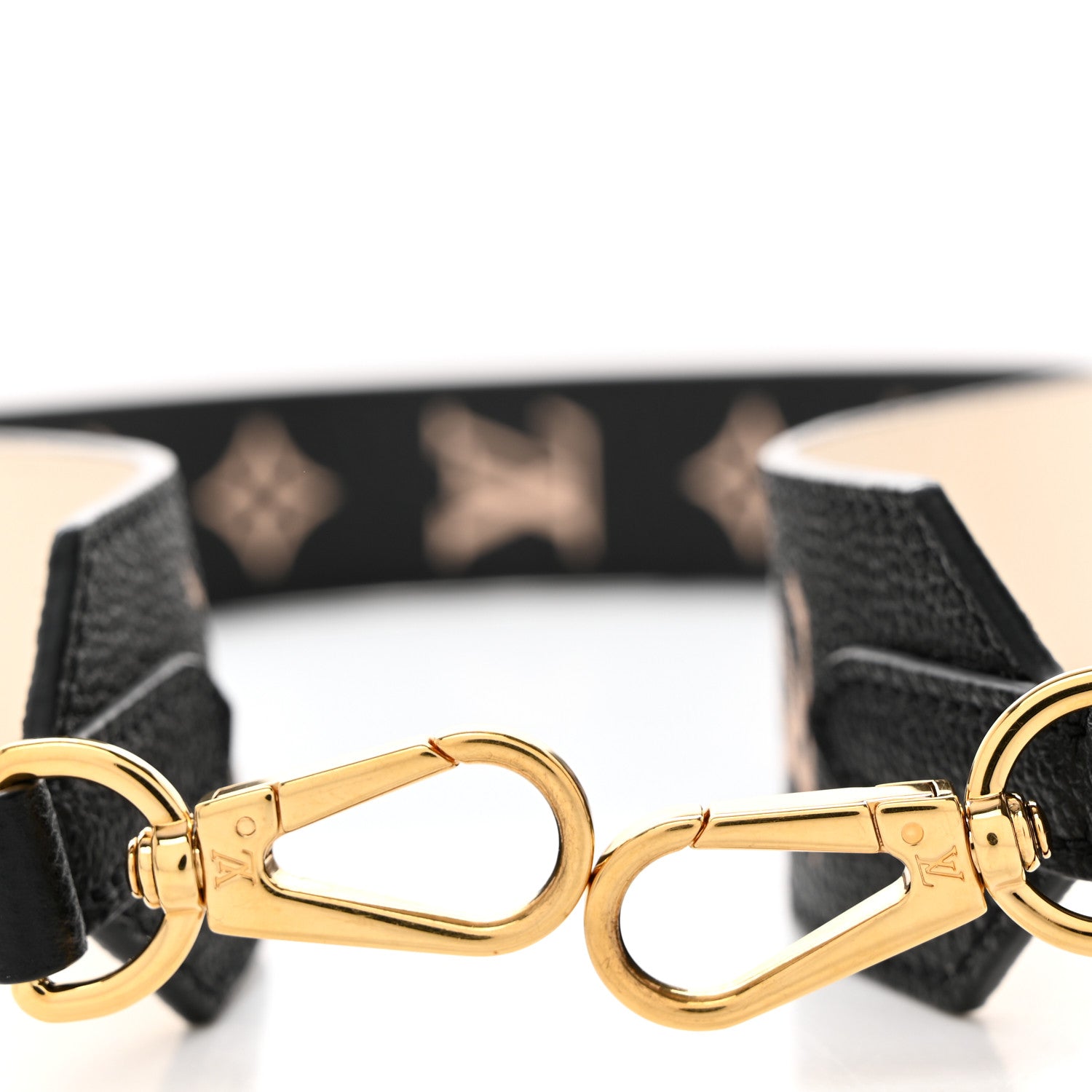 Louis Vuitton Empreinte Monogram Bandouliere Shoulder Strap Black Beige 4 of 5
