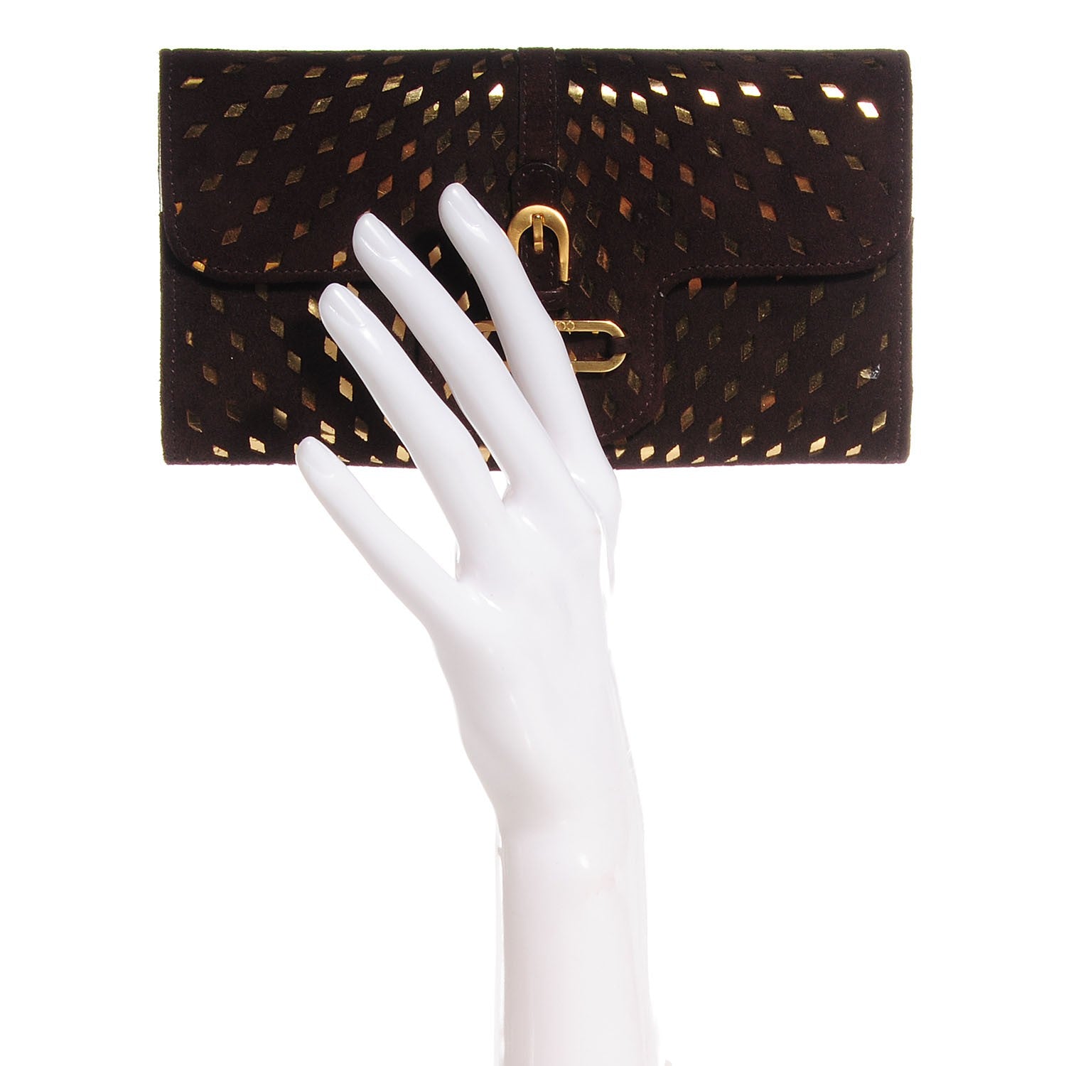 Jimmy Choo Suede Lasercut Wallet 2 of 6