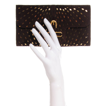 Jimmy Choo Suede Lasercut Wallet 2 of 6