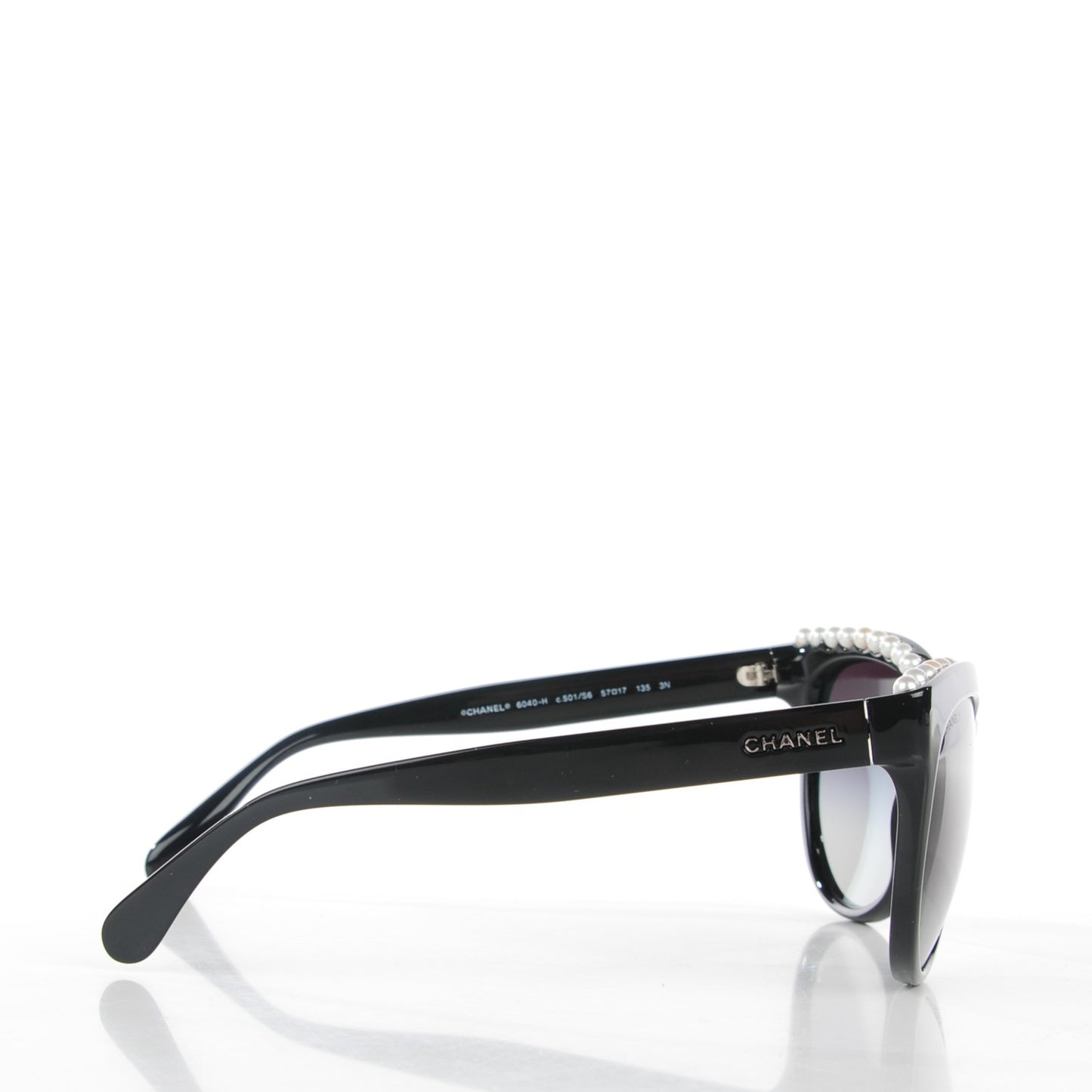 Freshwater Cultured Pearl Butterfly Sunglasses 6040-H Black
