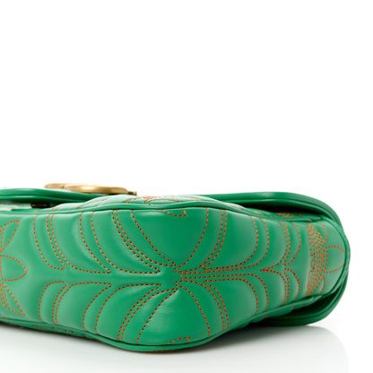 Gucci X Adidas Calfskin Matelasse Small GG Marmont Shoulder Bag Green 11 of 11