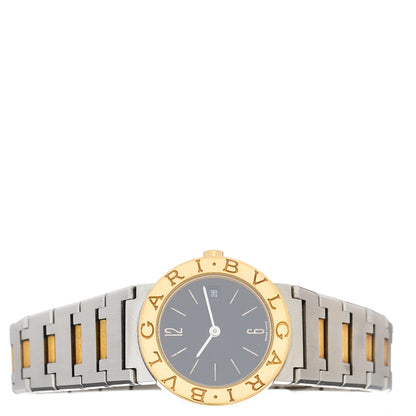 Bulgari Stainless Steel 18K Yellow Gold 26mm Quartz Watch Black 2 of 4