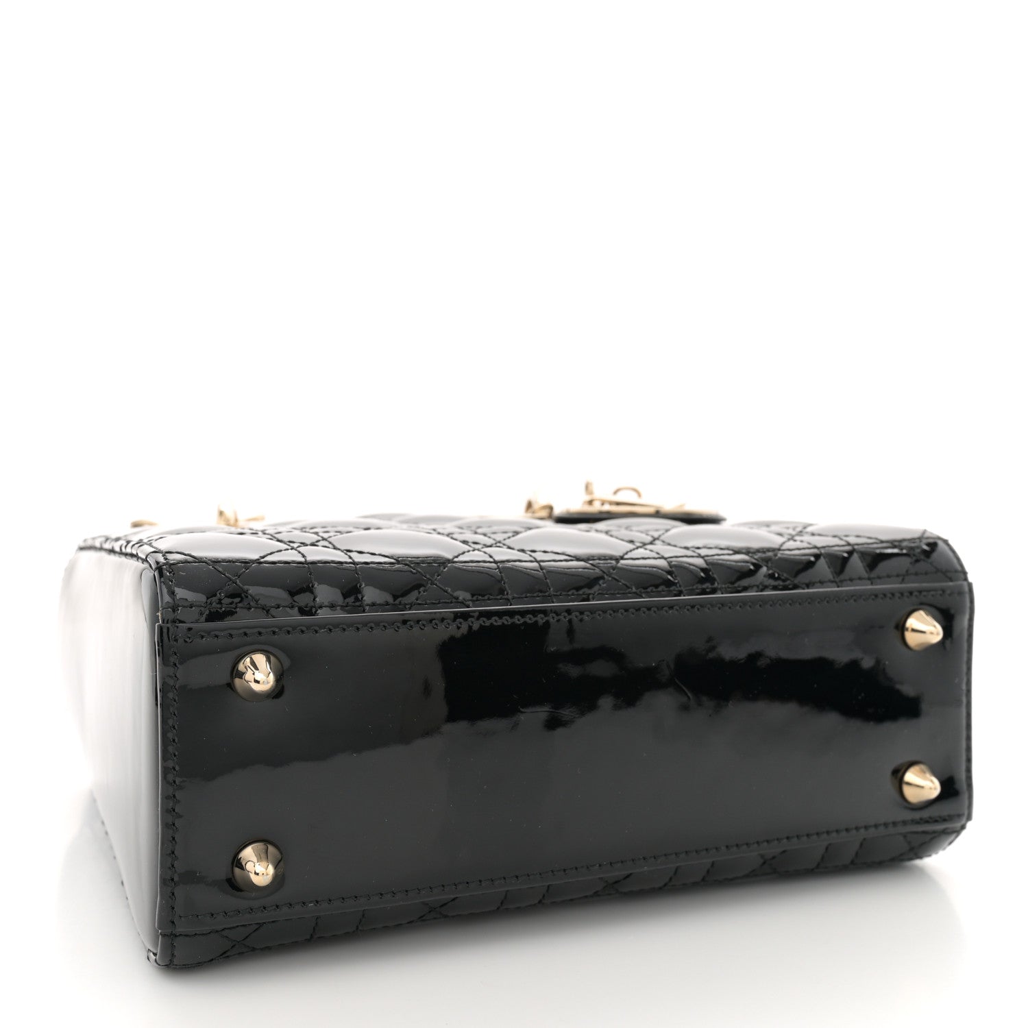 Christian Dior Patent Cannage Small Lady Dior Black 4 of 11
