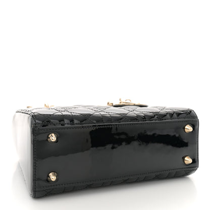 Christian Dior Patent Cannage Small Lady Dior Black 4 of 11