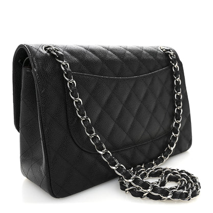 Chanel Caviar Quilted Jumbo Double Flap Black 3 of 10