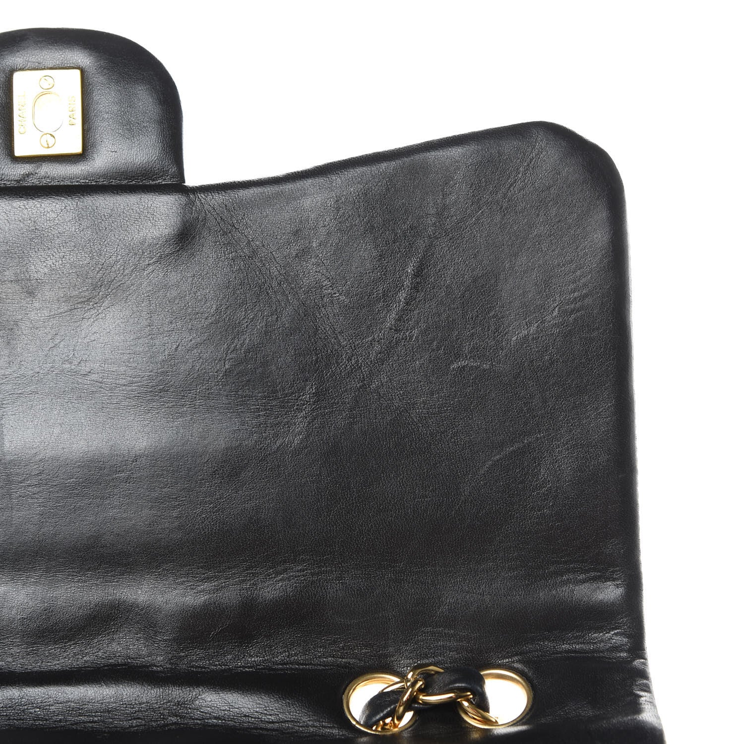 Chanel Lambskin Quilted Jumbo Single Flap Black 12 of 14
