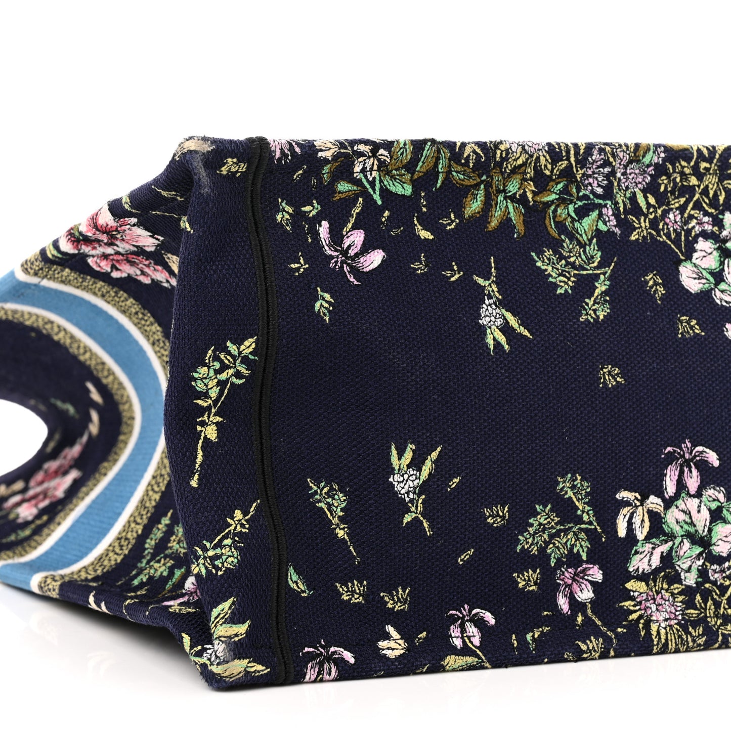 Canvas Embroidered Large D-Constellation Book Tote Blue Multicolor