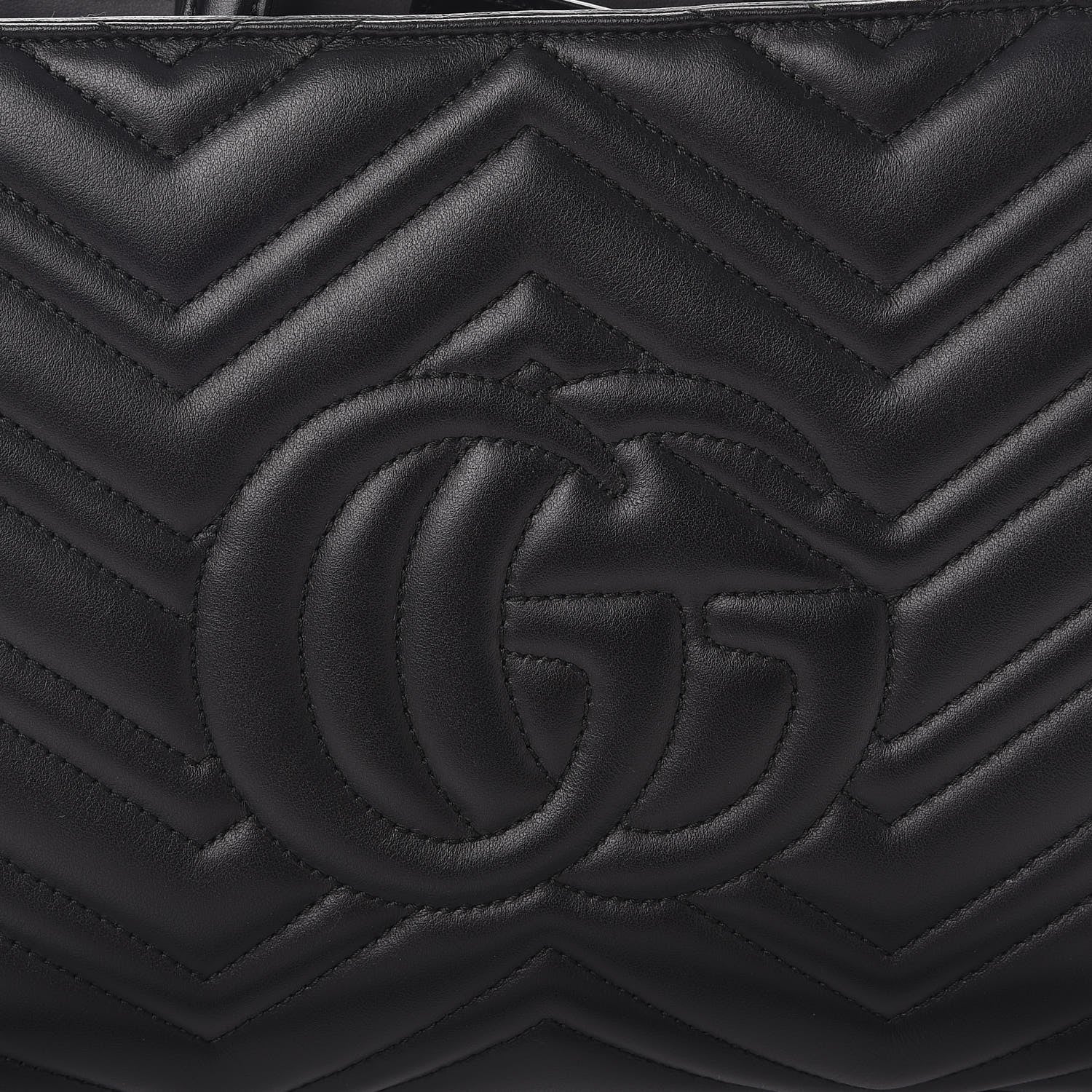 Gucci Calfskin Matelasse Small GG Marmont Tote Black 8 of 8