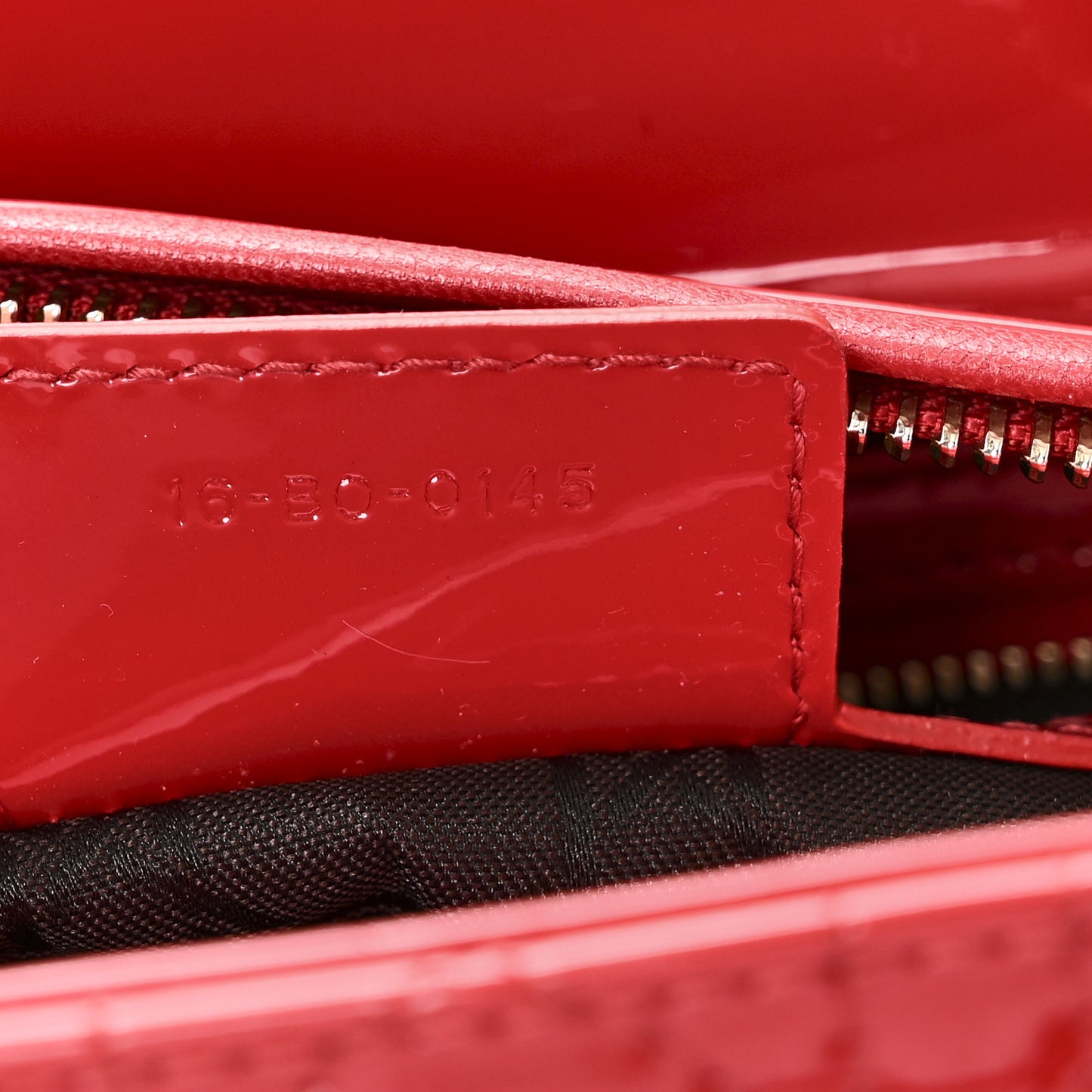 Patent Cannage Medium Lady Dior Red