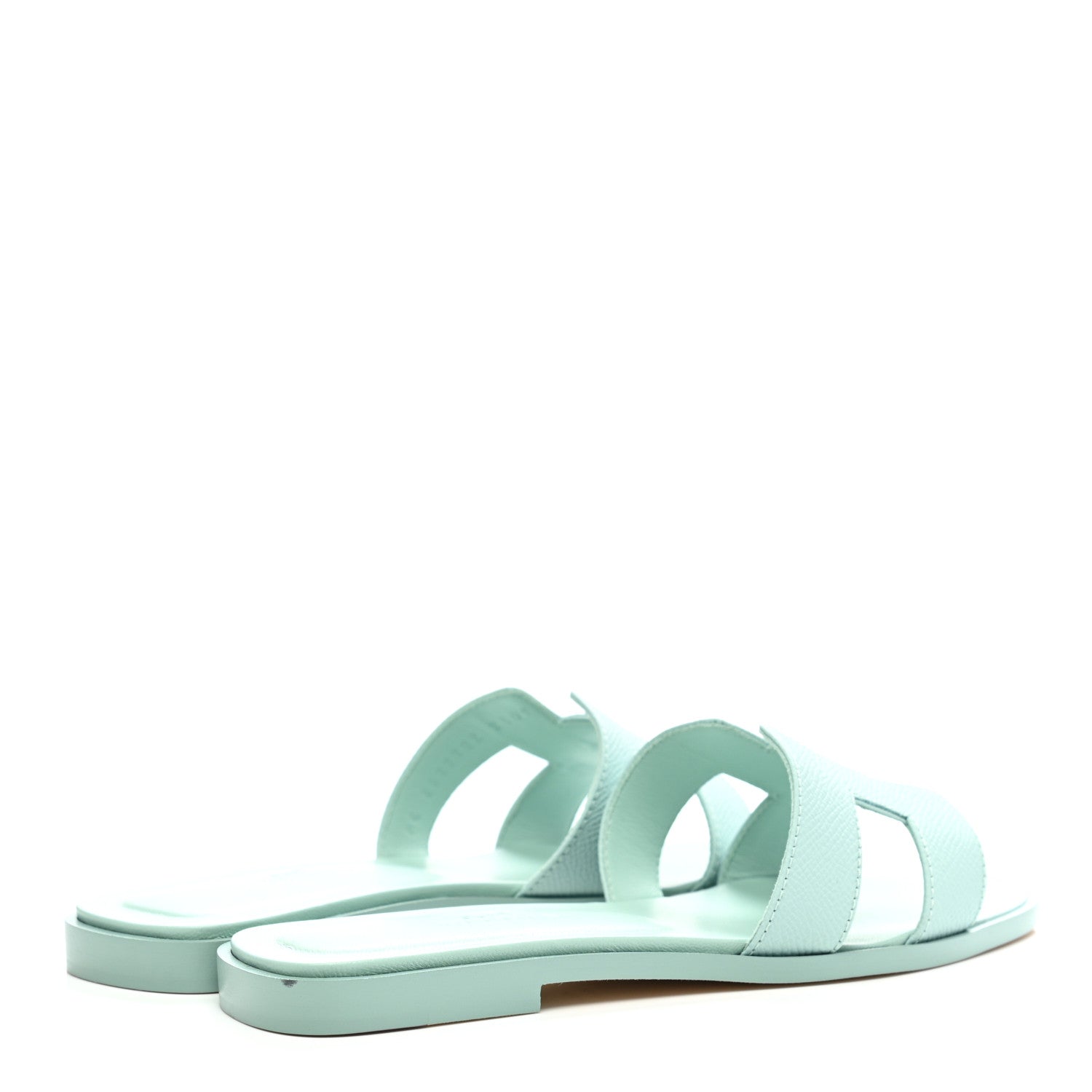 Hermes Epsom Oran Sandals 35.5 Vert Embrun 4 of 10