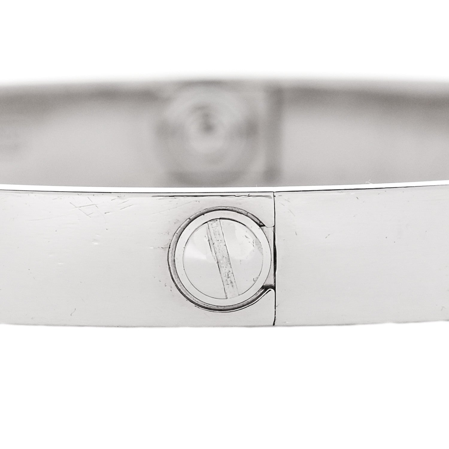 Cartier 18K White Gold LOVE Bracelet 17 6 of 9