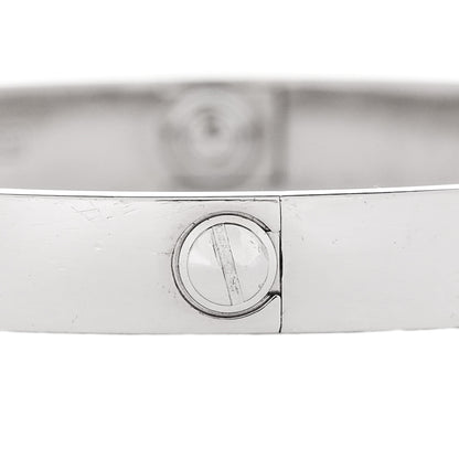 Cartier 18K White Gold LOVE Bracelet 17 6 of 9