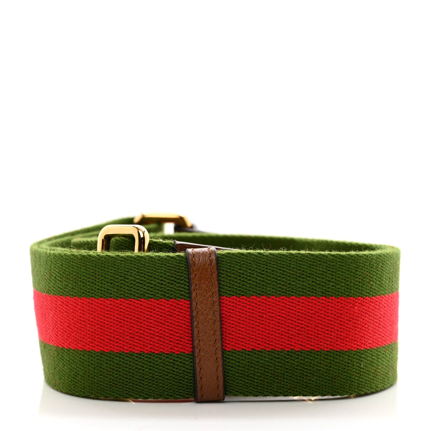 Gucci Canvas Web Shoulder Strap Green Red 2 of 5