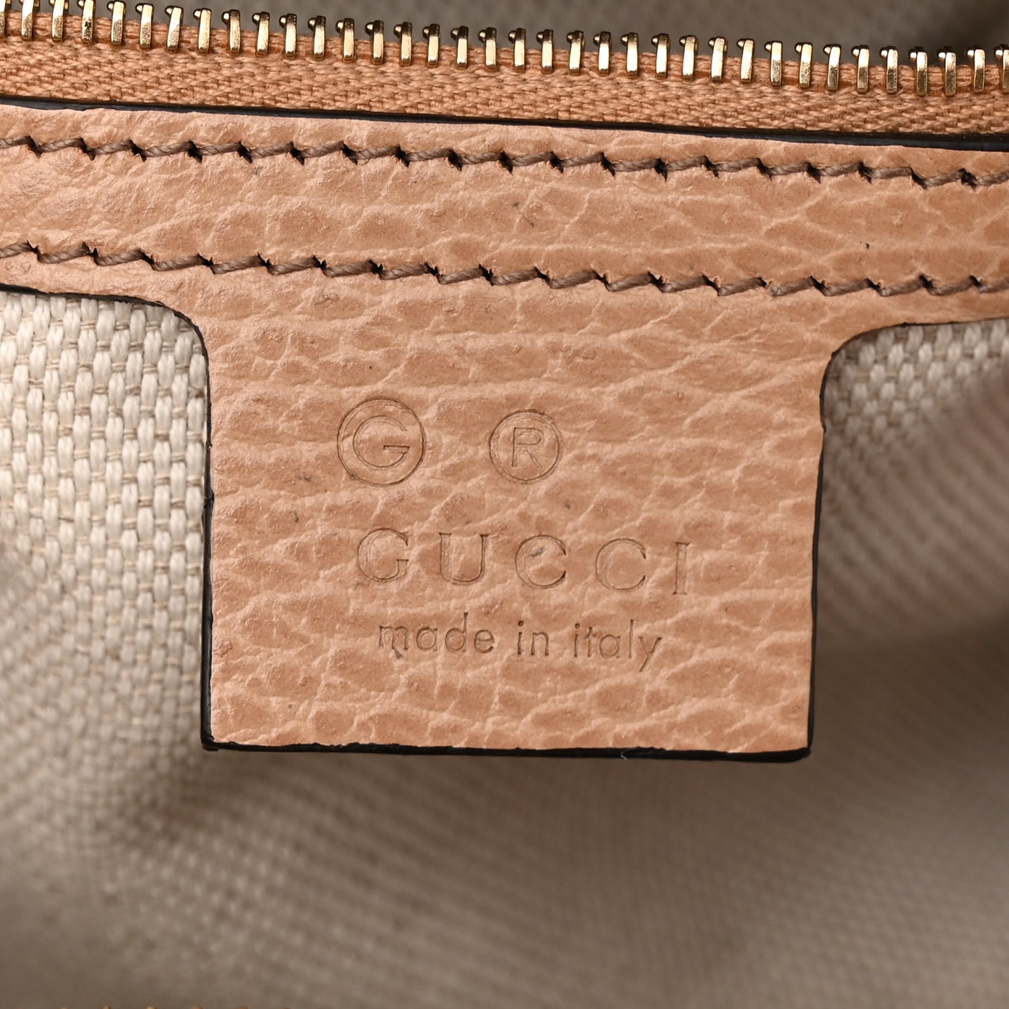 Dollar Calfskin Medium Soho Top Handle Satchel Camelia
