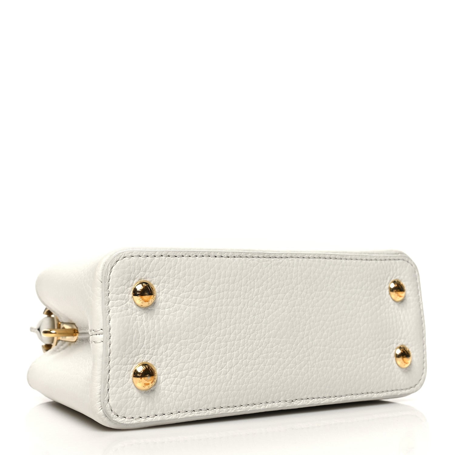 Louis Vuitton Taurillon Flower Chain Capucines Mini Snow 4 of 11