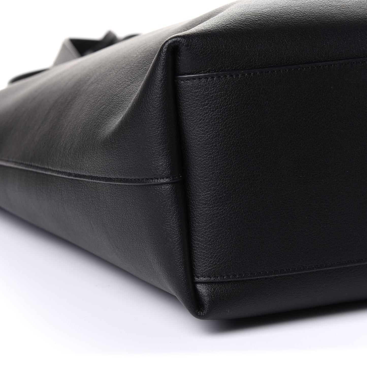 Calfskin Bold Shopping Tote Black