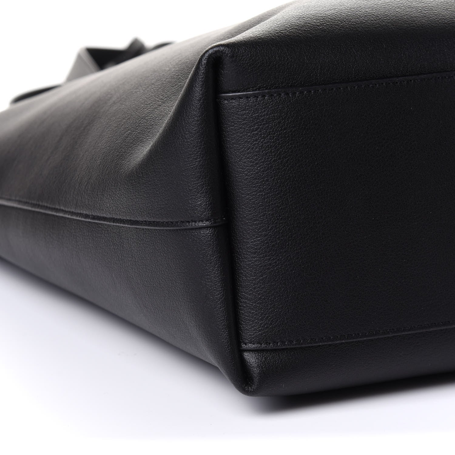 Saint Laurent Calfskin Bold Shopping Tote Black 8 of 9