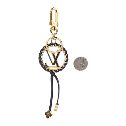Louis Vuitton Metal Lambskin Enamel Very Bag Charm Key Holder Black 2 of 2
