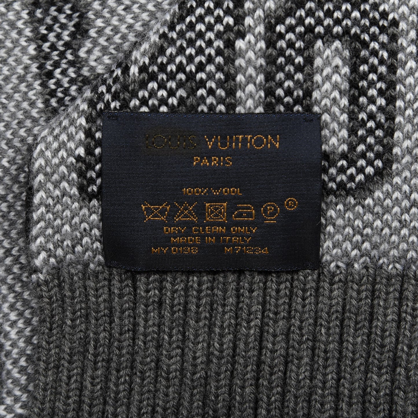 Wool Scarf Black Grey