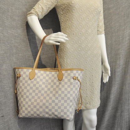 Louis Vuitton Damier Azur Neverfull MM 2 of 9