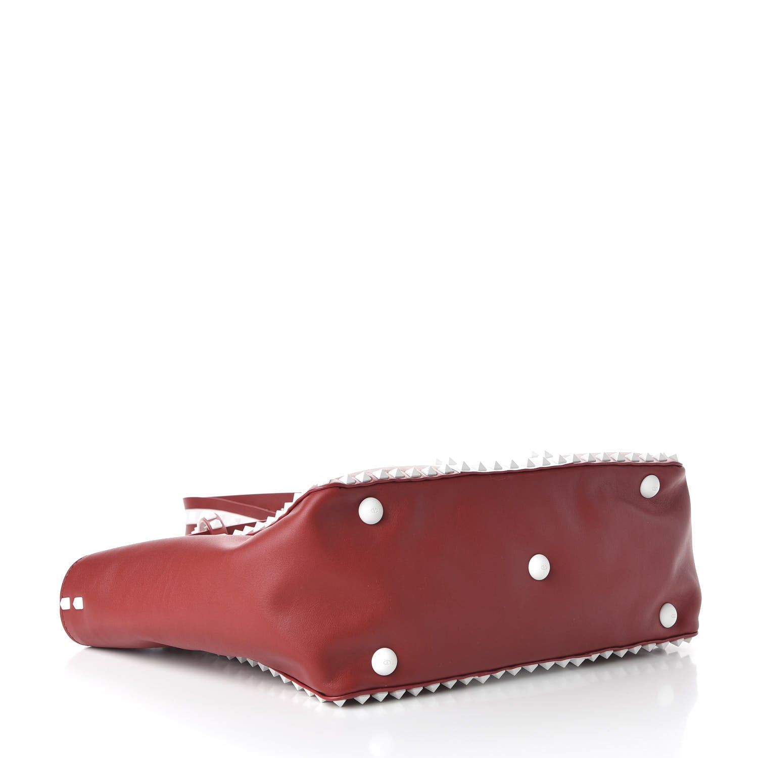 Valentino Garavani Vitello Colorblock Free Rockstud Tote Rosso Valentino White 5 of 10